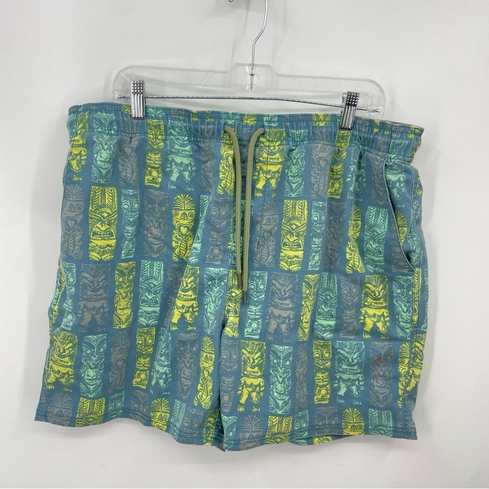 Rowdy Gentleman XXL swim trunks tiki green mesh‎ lined